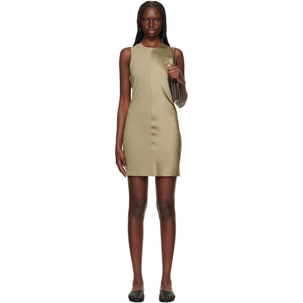  Ami Paris Taupe Straight Minidress 
