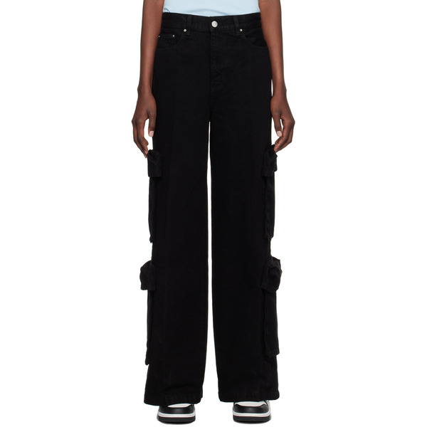  Amiri Black Baggy Cargo Jeans 