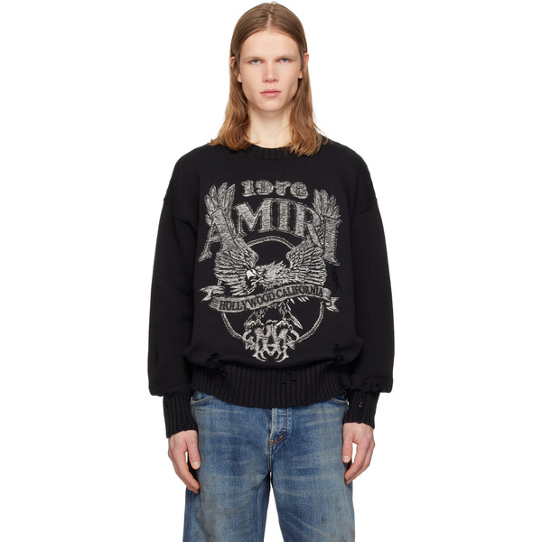  Amiri Black Amiri Eagle Sweater 