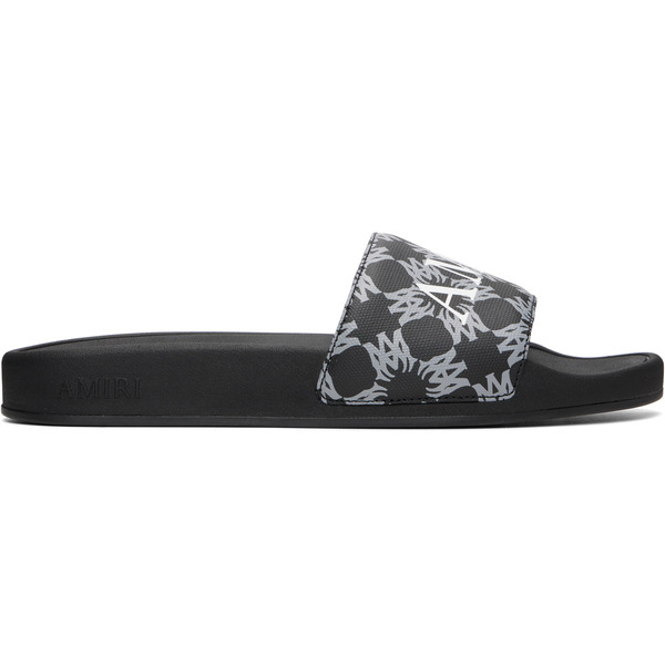  Amiri Black Ma Quad Canvas Pool Slides 
