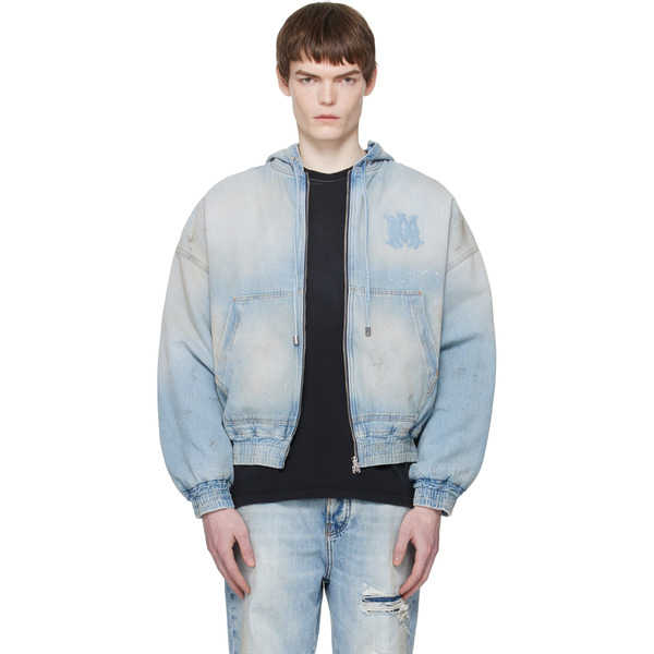  Amiri Blue Ma Zip Denim Jacket 
