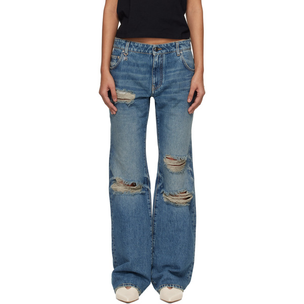  Amiri Blue Slash Jeans 