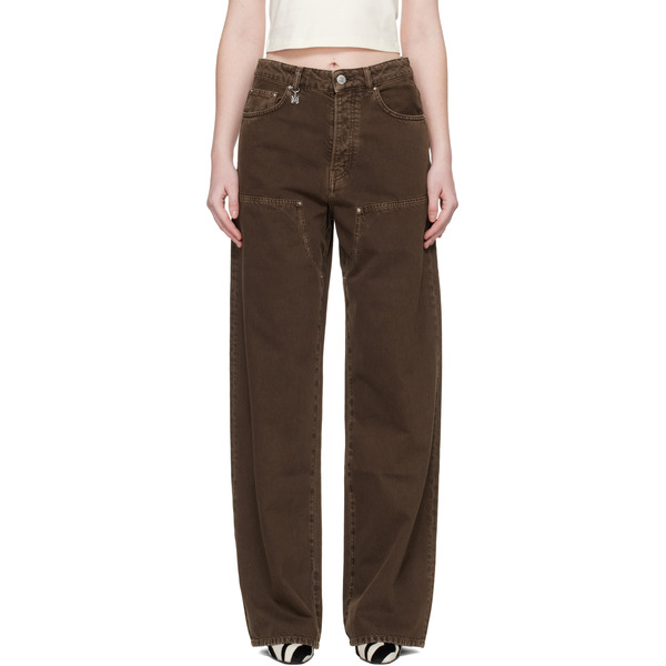  Amiri Brown Faded Carpenter Jeans 