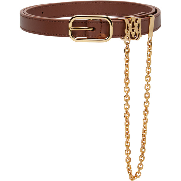  Amiri Brown Ma 2cm Chain Belt 