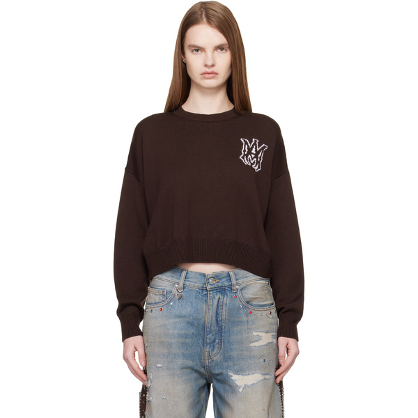  Amiri Brown Ma Crew Sweater 