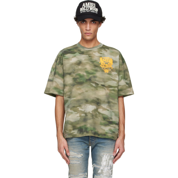  Amiri Green Amiri Eagle Oversized T-shirt 