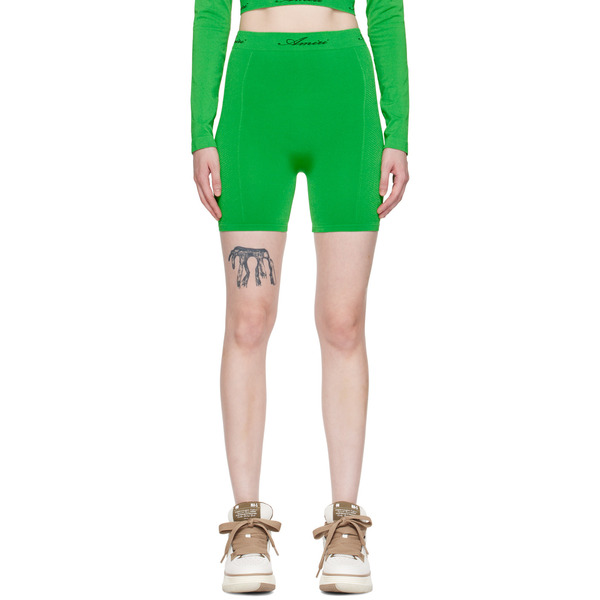  Amiri Green Jacquard Shorts 