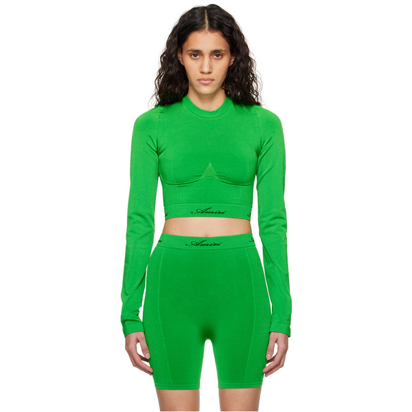  Amiri Green Jacquard Top 