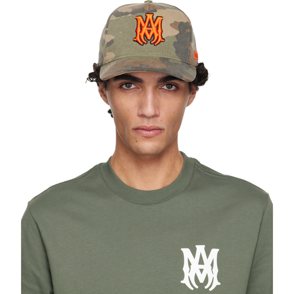  Amiri Khaki Ma Outline Camo Cap 
