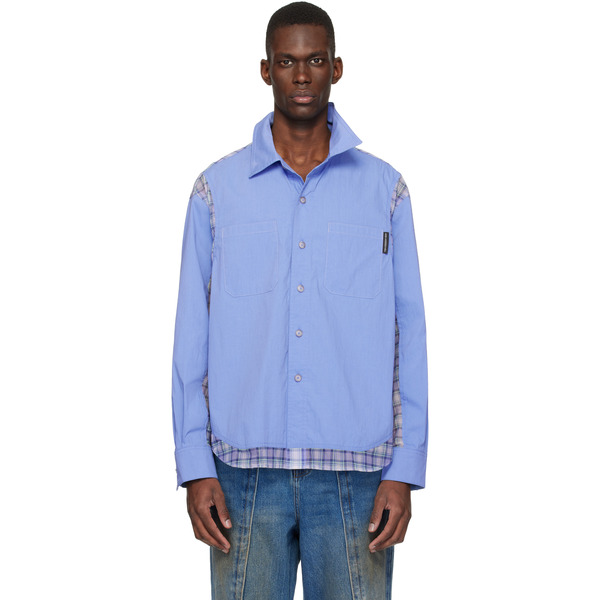  Andersson Bell Blue Aprol Mesh Panel Shirt 
