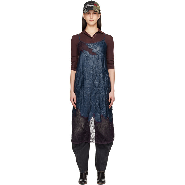  Andersson Bell Navy Embroidery Lace Midi Dress 