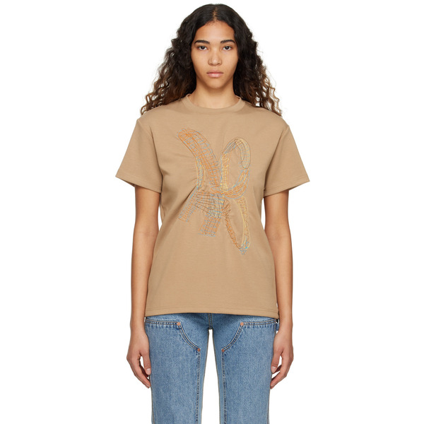  Andersson Bell Tan Ab Embroidered T-shirt 