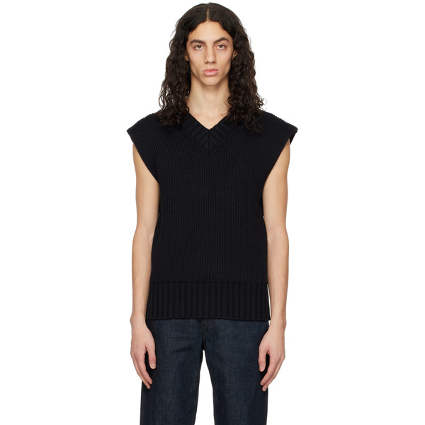  AndreĀdamo Black Layered Back Vest 