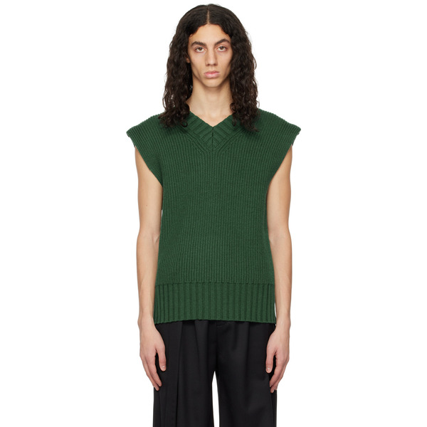  AndreĀdamo Green Layered Back Vest 