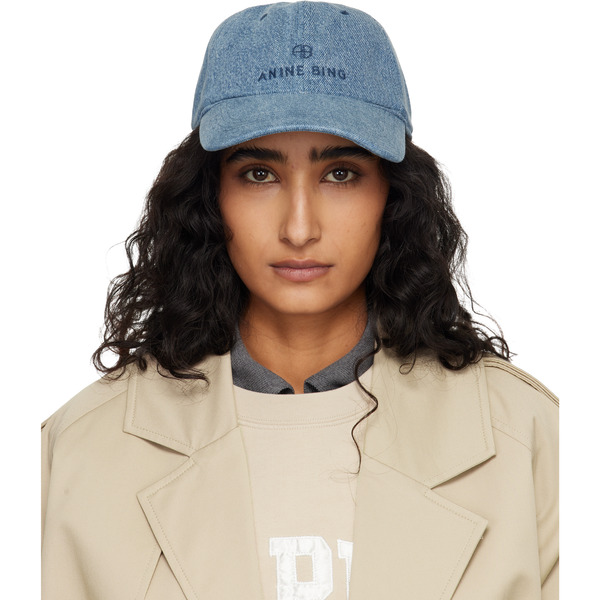  Anine Bing Blue Jeremy Baseball Cap 