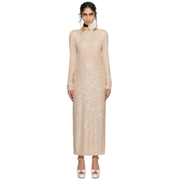  Anna Sui Ssense Exclusive Beige Open Back Midi Dress 