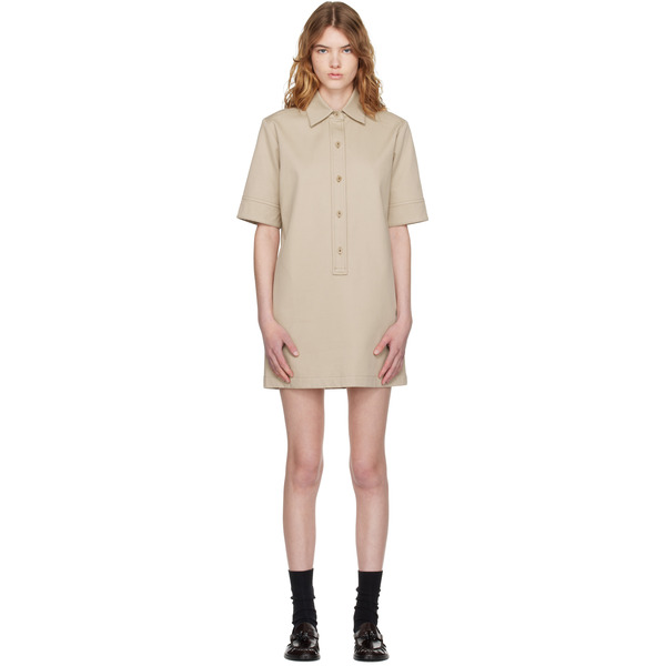 A.p.c. Beige Poly Mini Dress 