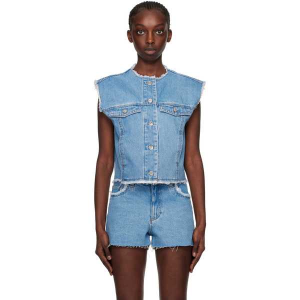  A.p.c. Blue Barbara Denim Vest 