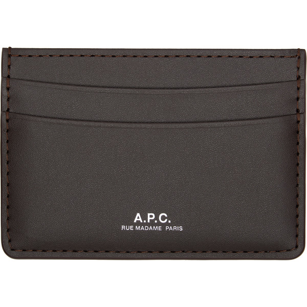  A.p.c. Brown Andre Card Holder 