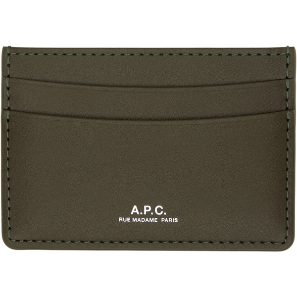  A.p.c. Khaki André Card Holder 