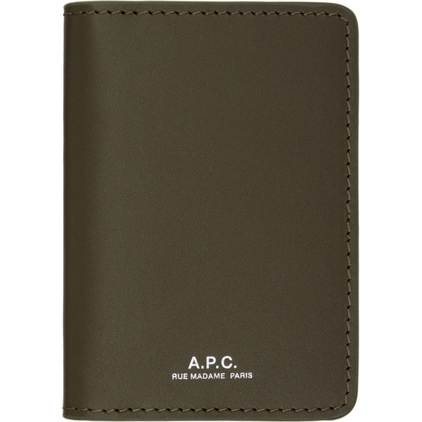  A.p.c. Khaki Stefan Card Holder 