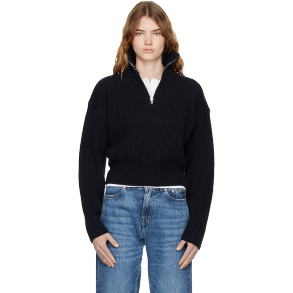  A.p.c. Navy Large Rib Sweater 