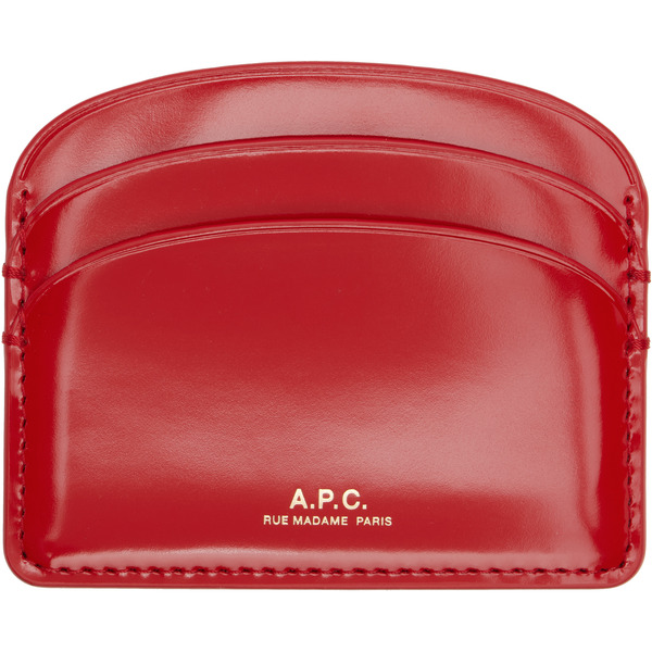  A.p.c. Red Demi-lune Card Holder 