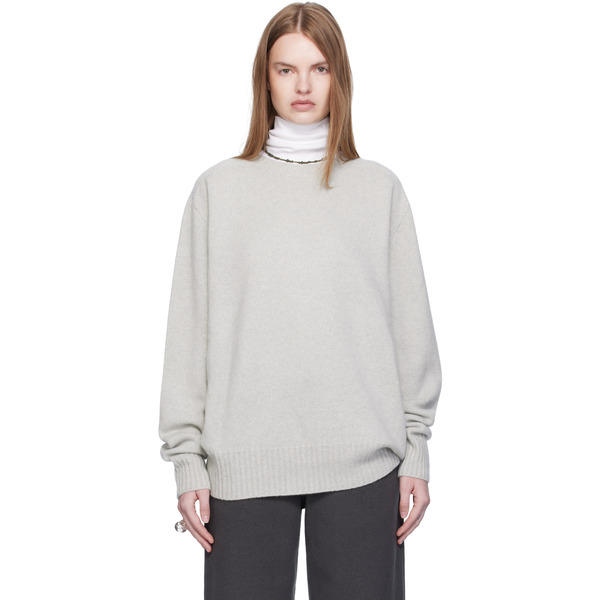  Arch The Gray Cashmere Relaxed Pullover Sweater 