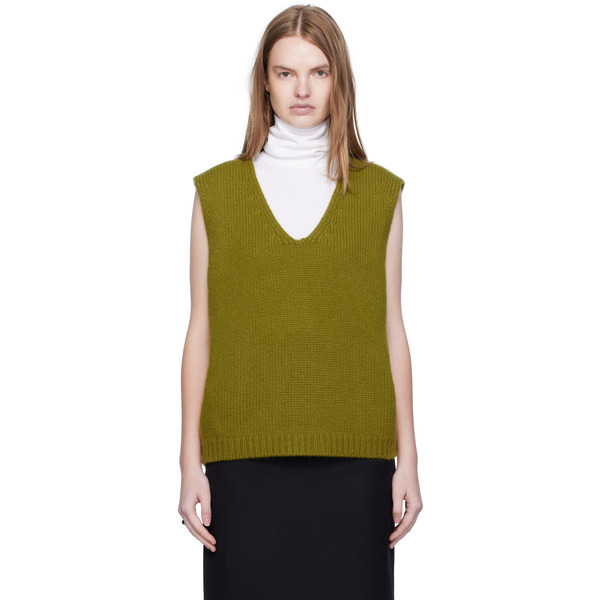  Arch The Green Cashmere Knit Vest 