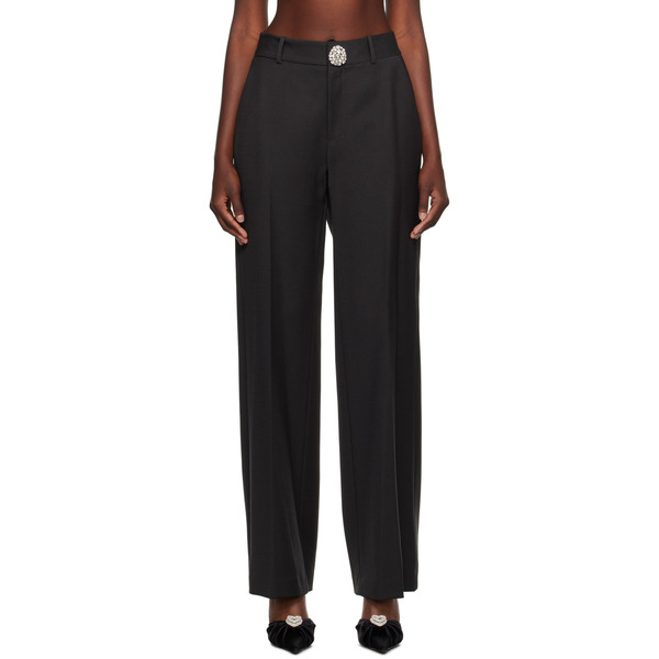 Area Black Slit Trousers 