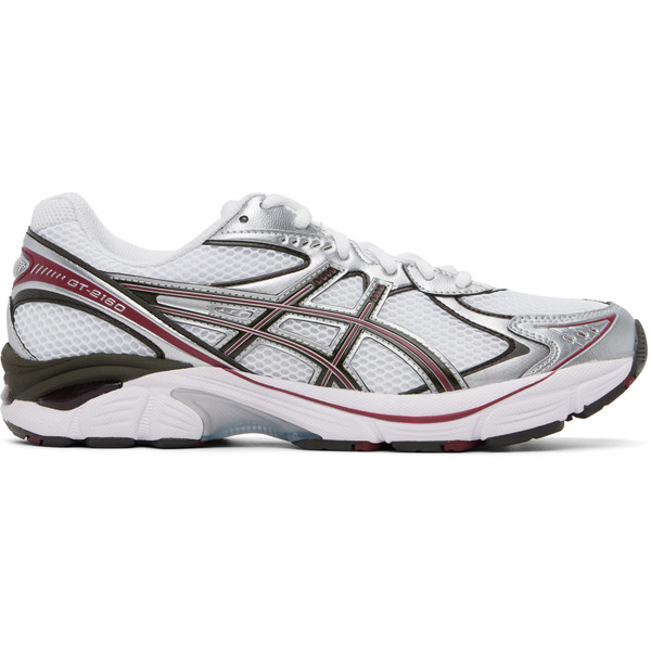  Asics White & Burgundy Gt-2160 Sneakers 