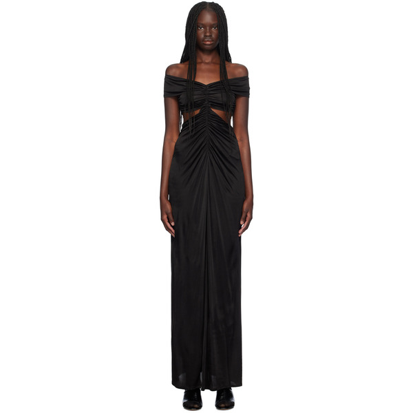  Atlein Black Cutout Maxi Dress 
