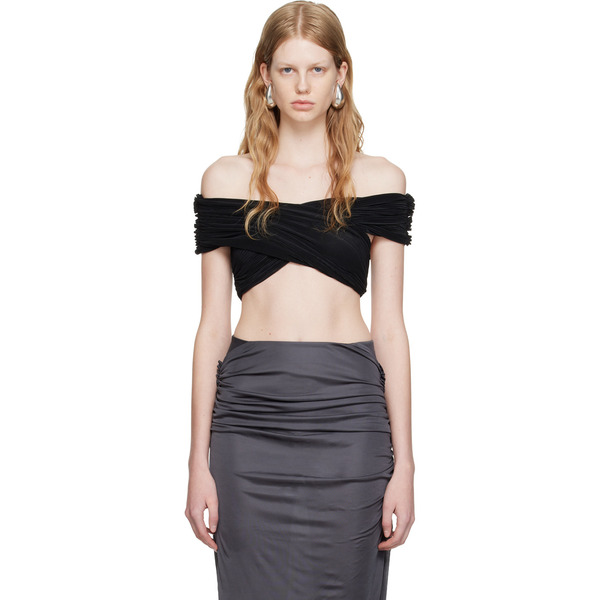  Atlein Black Pleated Camisole 
