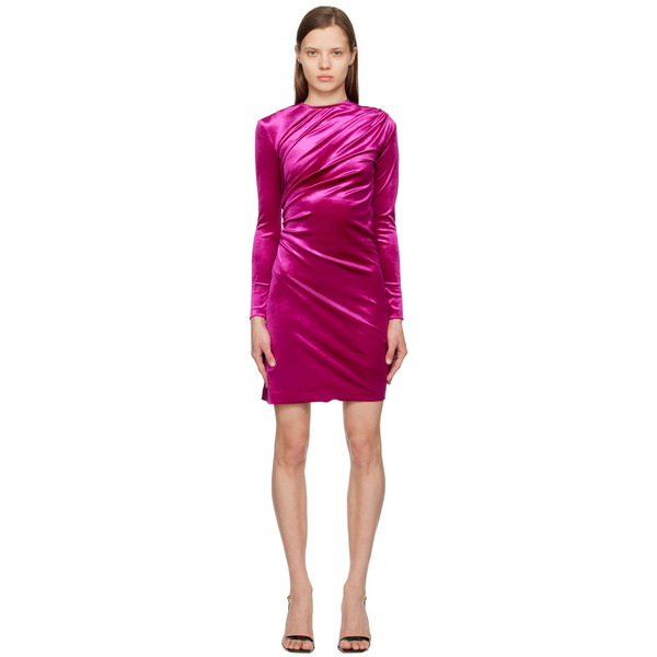  Atlein Pink Ruched Minidress 