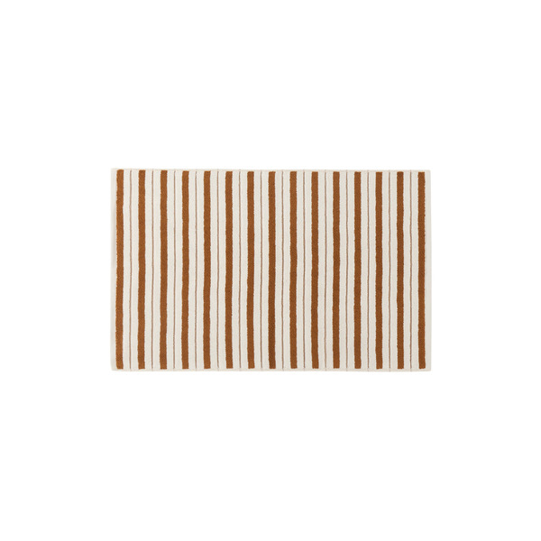  Baina Off-white & Orange Echo Bath Mat 