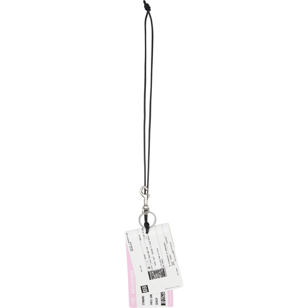  Balenciaga White Train Ticket Keychain 