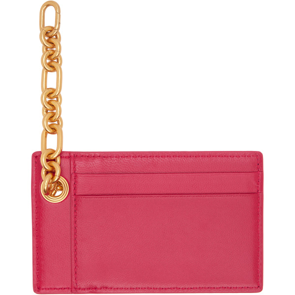  Balmain Pink Pulse Lambskin Leather Card Holder 