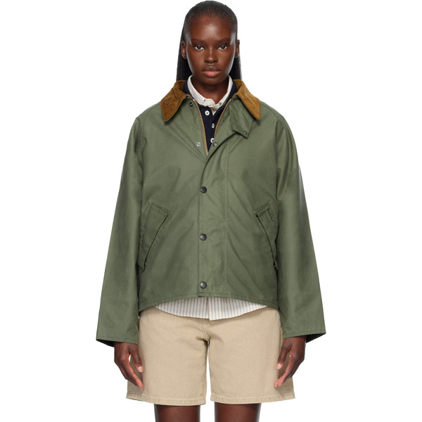  Barbour Green Transport Waxed Jacket 