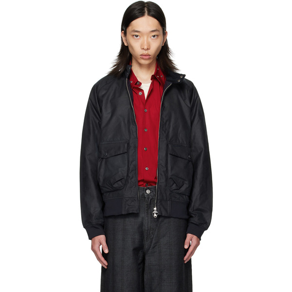  Barbour Navy Modern Royston Waxed Jacket 