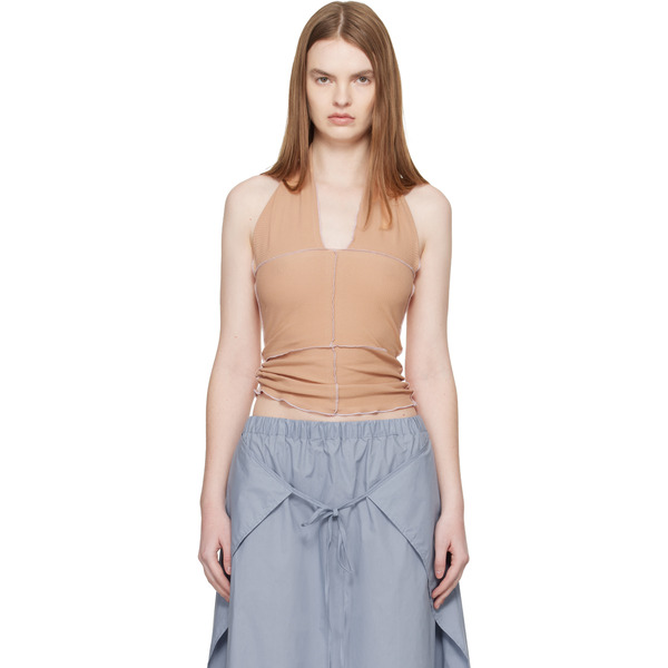 Baserange Tan Cinder Halter Top 
