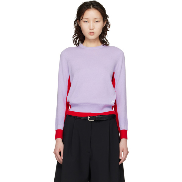  B.b. Wallace Purple & Red Hockney Sweater 