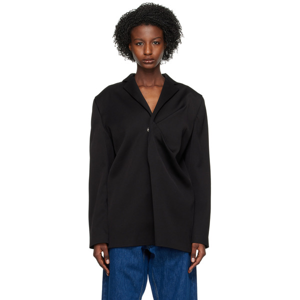  Bianca Saunders Black Pinched Blazer 