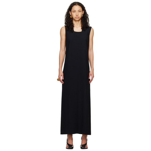  Bite Black Wide Strap Maxi Dress 
