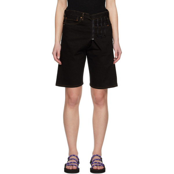  Bless Black Upcycled Denim Shorts 