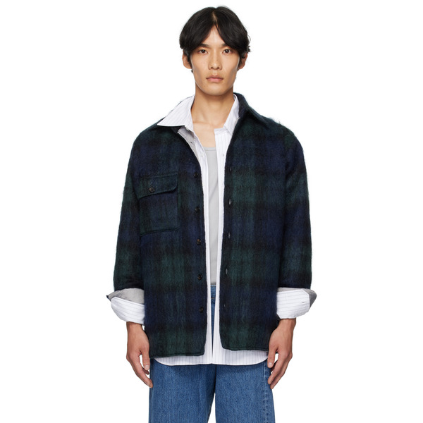  Bless Navy & Green N°80 Woodhacker Shirt Jacket 