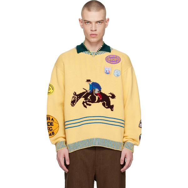  Bode Yellow Jockey Sweater 