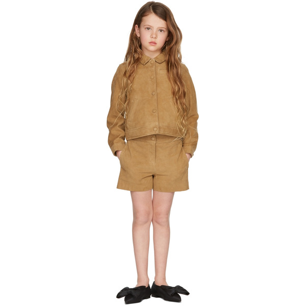  Bonpoint Kids Tan Aniko Shorts 