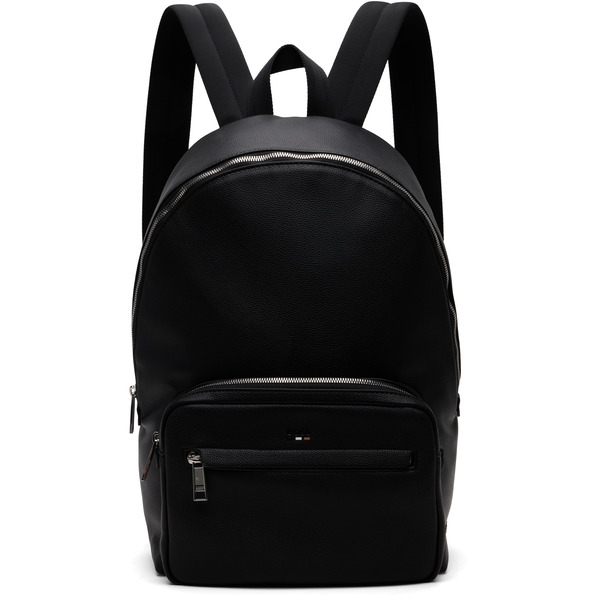  Boss Black Embossed-logo Backpack 