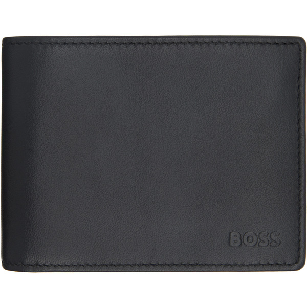  Boss Black Embossed-logo Coin Wallet 