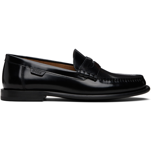  Boss Black Leather Loafers 